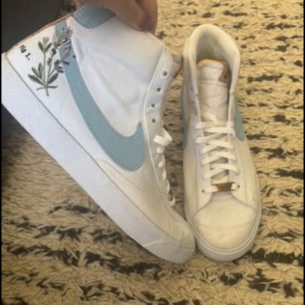 Nike White Indigo Sneakers